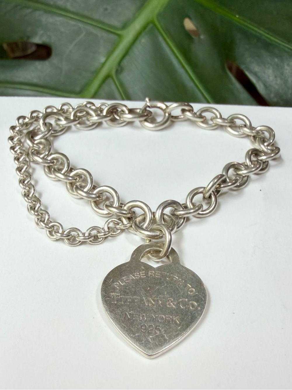 ❤️ Tiffany & Co. Double Chain Heart Tag Charm Bracelet
